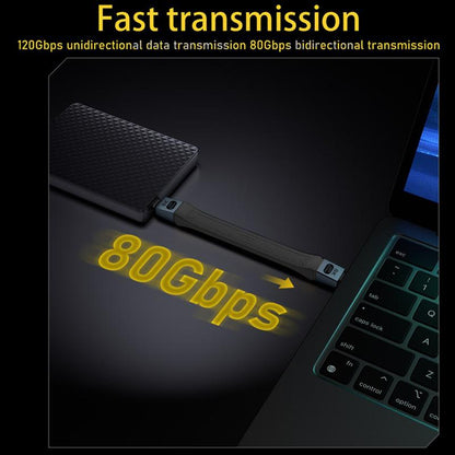 USB-C Data- och Laddningskabel - USB-C OEM 8K Video, 240W, 0.13m, Svart