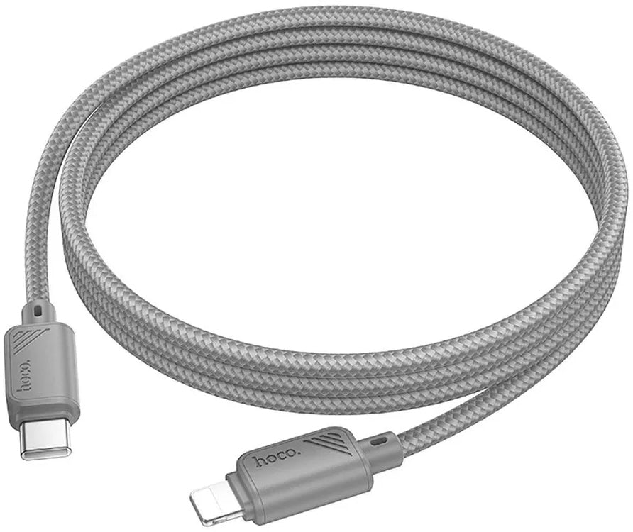 Data- och laddningskabel USB-C - Lightning HOCO X113, 27W, 1m, Grå