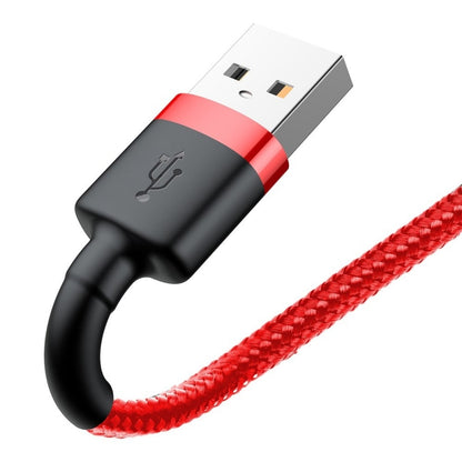 USB-A - Lightning Data- och Laddningskabel Baseus Cafule, 18W, 0.5m, Röd CALKLF-A09