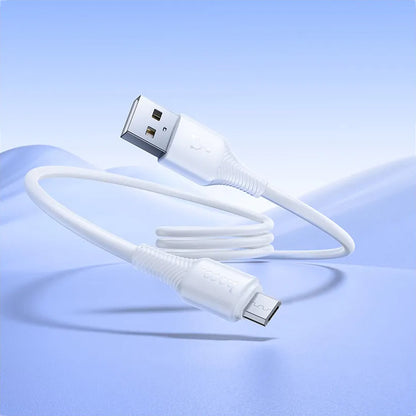 USB-A till microUSB data- och laddningskabel HOCO X120, 18W, 1m, Vit