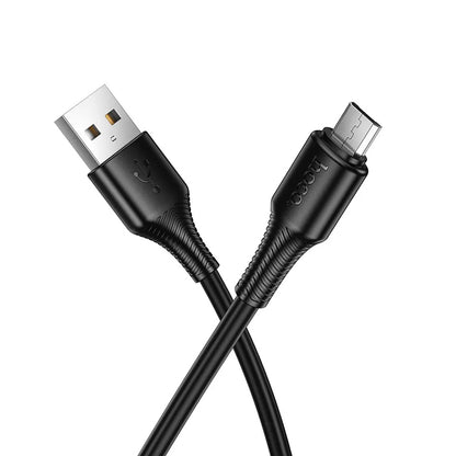 Data- och laddningskabel USB-A till microUSB HOCO X120, 18W, 1m, Svart