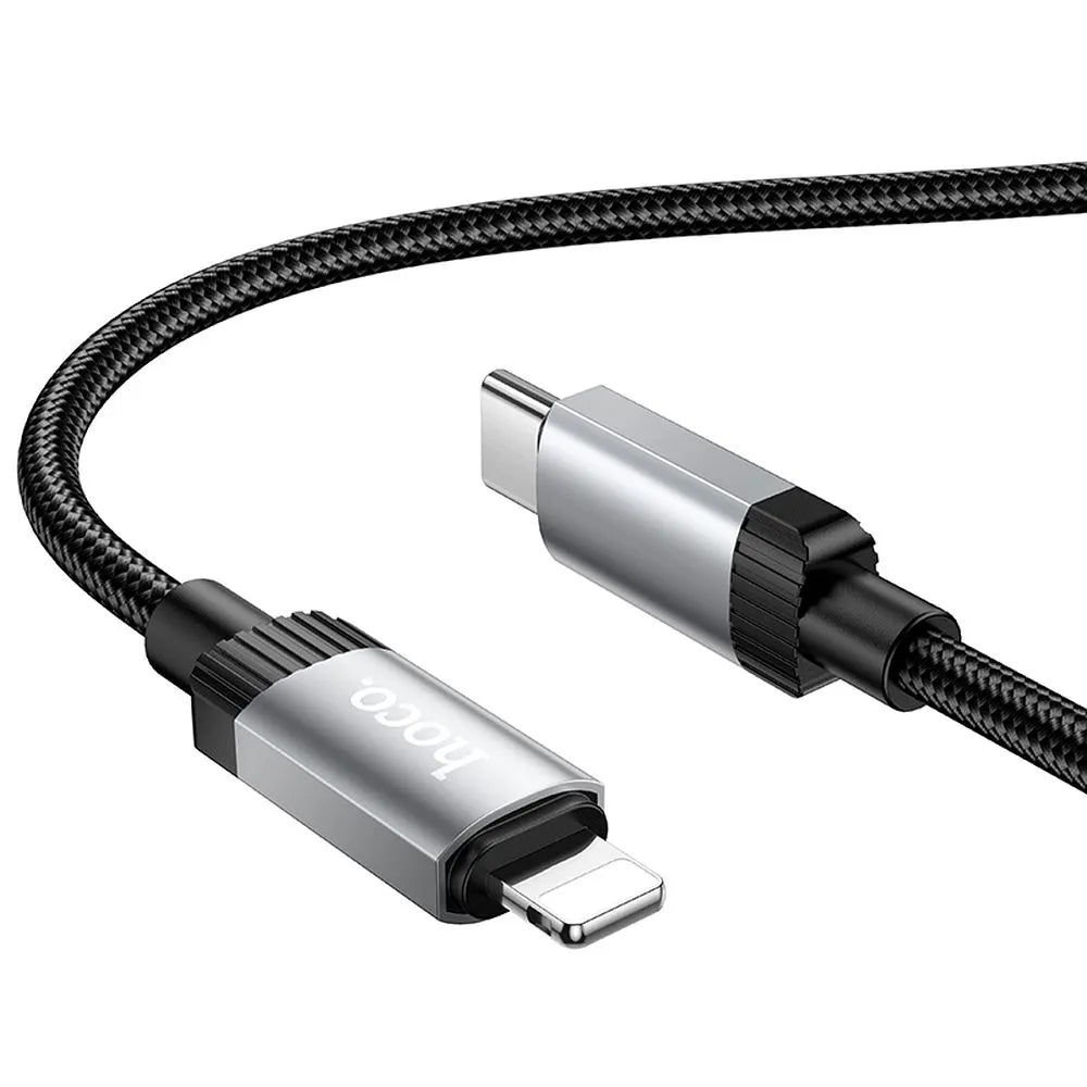 USB-C till Lightning data- och laddningskabel HOCO X117, 27W, 1m, svart