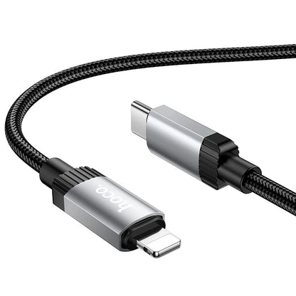 USB-C till Lightning data- och laddningskabel HOCO X117, 27W, 1m, svart