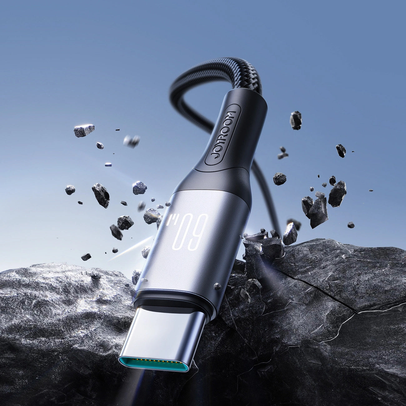 USB-C till USB-C data- och laddningskabel Joyroom S-A28 Flash, 60W, 2m, Svart