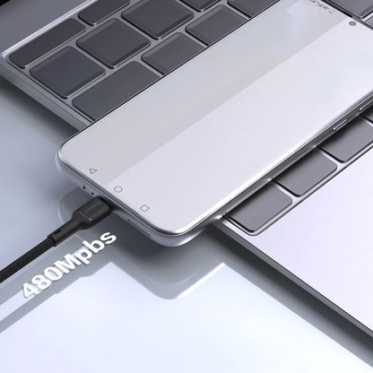 Data- och laddningskabel USB-A - USB-C Dudao L9T, 100W, 1m, Svart