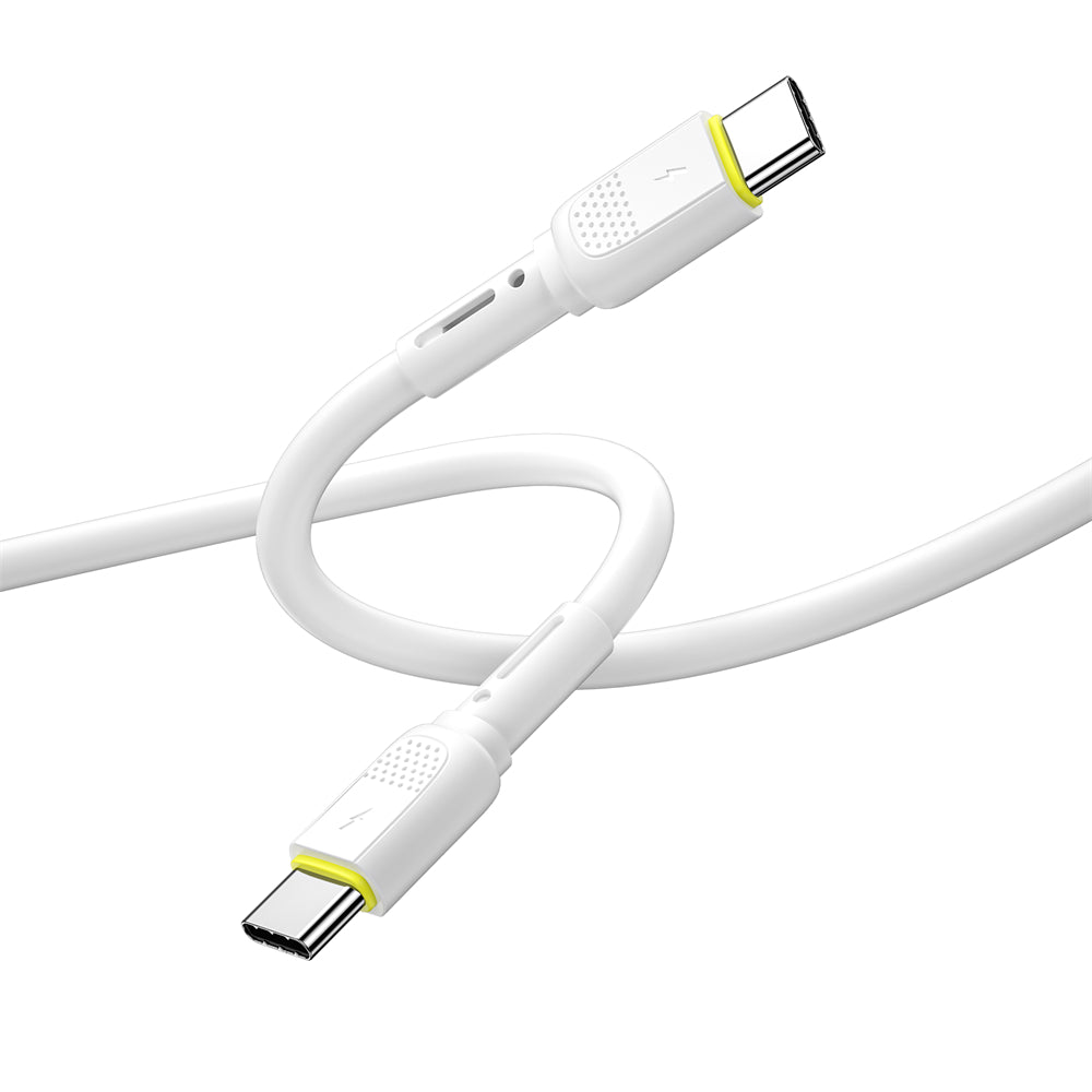 Data- och laddningskabel USB-C till USB-C WiWu Wi-C034, 60W, 1.2m, Vit