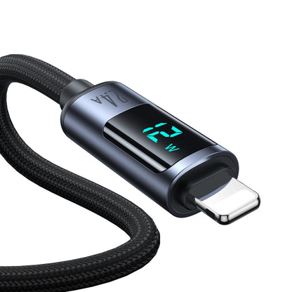 Data- och laddningskabel USB-A - Lightning Joyroom S-A16 Prism Display, 12W, 1.2m, Svart