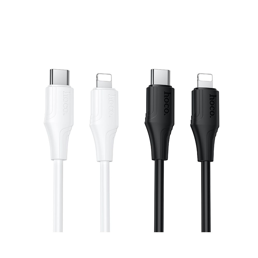 Data- och laddningskabel USB-C - Lightning HOCO X124, 27W, 1m, Vit