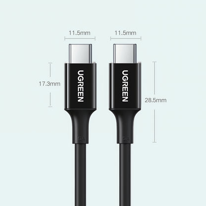 USB-C till USB-C data- och laddningskabel UGREEN US300, 100W, 2m, Vit