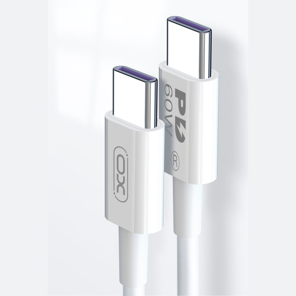 USB-C Data- och Laddningskabel - USB-C XO Design NB-Q190B, 60W, 2m, Vit