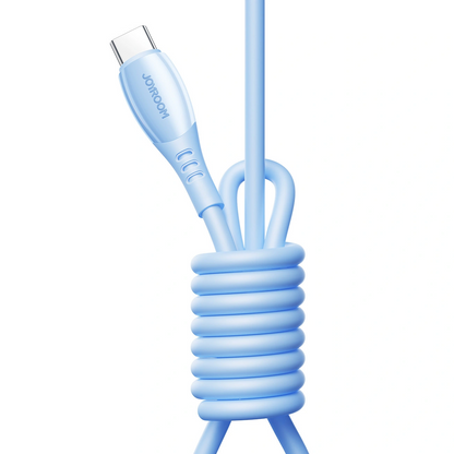 USB-C till USB-C data- och laddningskabel Joyroom S-A59 Vibrant, 60W, 1.2m, Blå