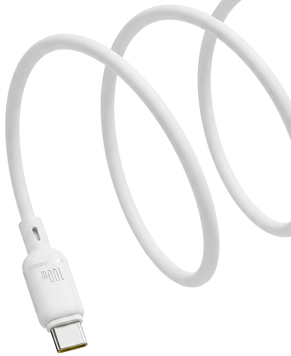 USB-C till USB-C Data- och Laddningskabel Baseus Silky, 100W, 1m, Vit P10377704213-00