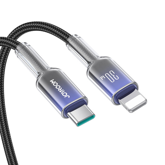 USB-C till Lightning data- och laddningskabel Joyroom S-A42, 30W, 1,2m, svart