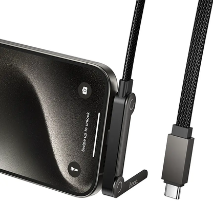 USB-C Data- och laddningskabel - USB-C HOCO U150 Exquisite, 60W, 1,2m, Svart