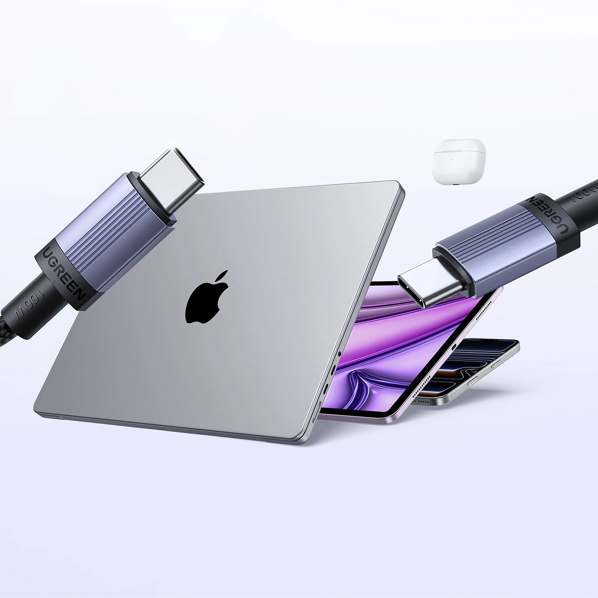 USB-C Data- och laddningskabel - USB-C UGREEN, 100W, 1m, Svart