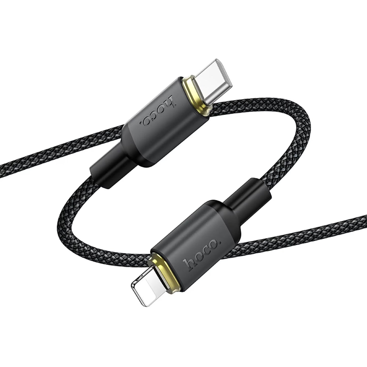 USB-A till Lightning data- och laddningskabel HOCO X128 Benefit, 12W, 1m, svart