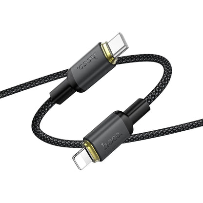 USB-A till Lightning data- och laddningskabel HOCO X128 Benefit, 12W, 1m, svart