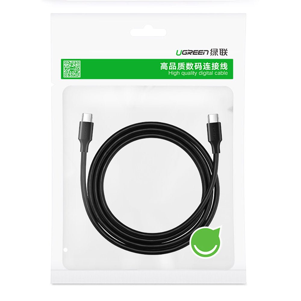 USB-C till USB-C data- och laddningskabel UGREEN US286, 60W, 1m, Svart