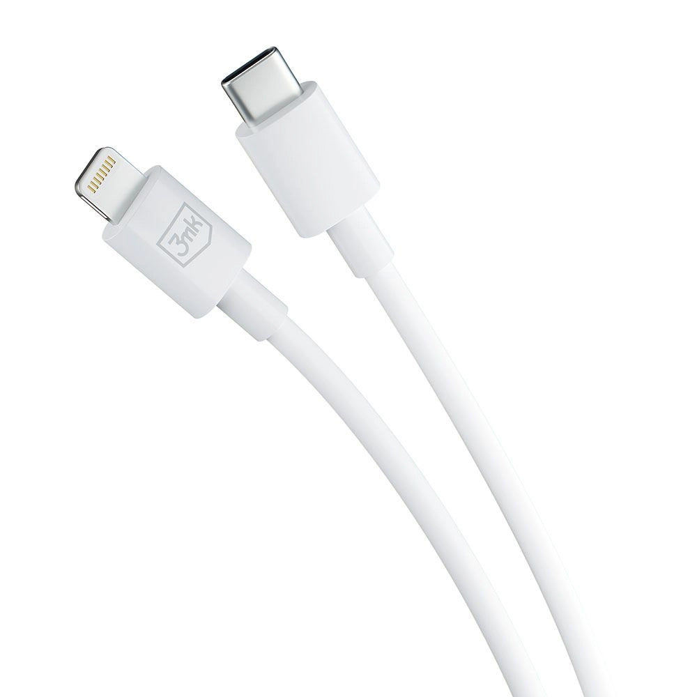 USB-C to Lightning Data and Charging Cable 3MK Hyper, 20W, 1.2m, White