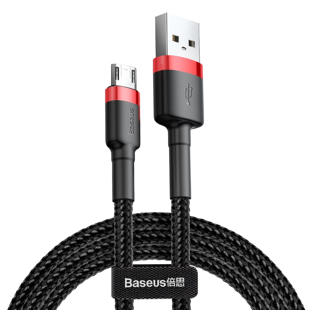 USB-A till microUSB-laddnings- och datakabel Baseus Cafule, 18W, 2m, Röd