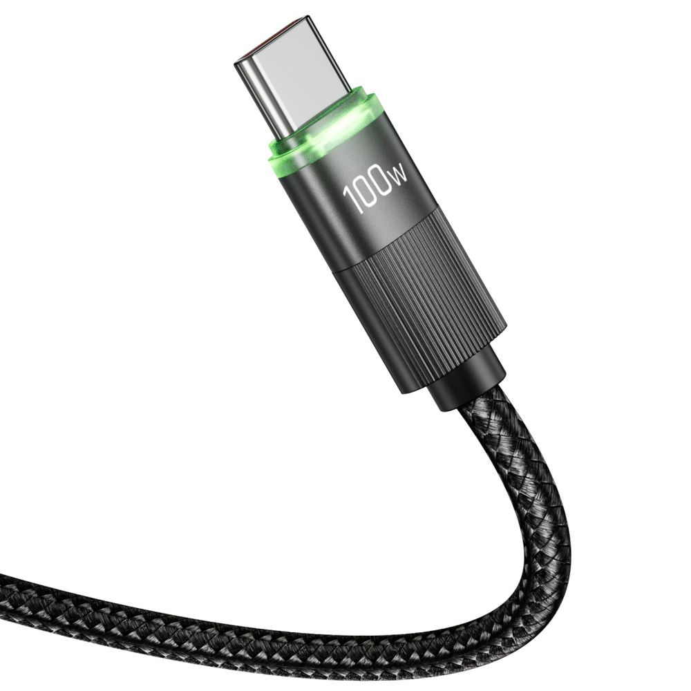 USB-C Data- och Laddningskabel - USB-C Tech-Protect UB20T Ultraboost, 100W, 1.8m, Svart