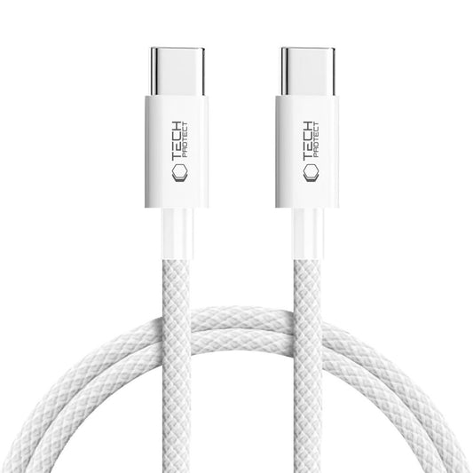 USB-C Data- och Laddningskabel - USB-C Tech-Protect Ultraboost Lite, 60W, 1m, Silver