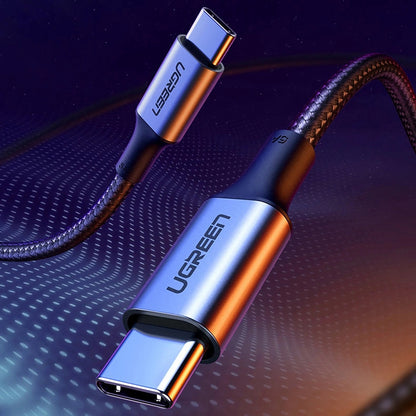 USB-C Data- och Laddningskabel UGREEN US316, 100W, 1.5m, Grå