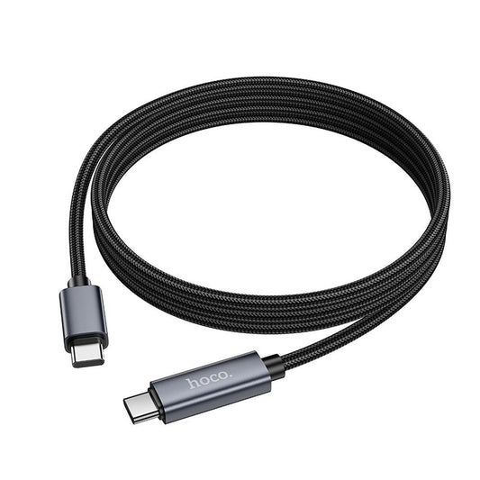 USB-C - USB-C Data- och Laddningskabel HOCO Display X112, 60W, 1m, Svart