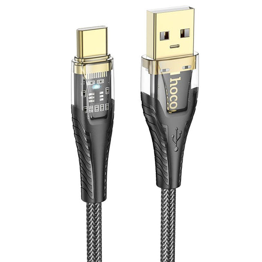Data- och laddningskabel USB-A - USB-C HOCO U121, 18W, 1.2m, Svart