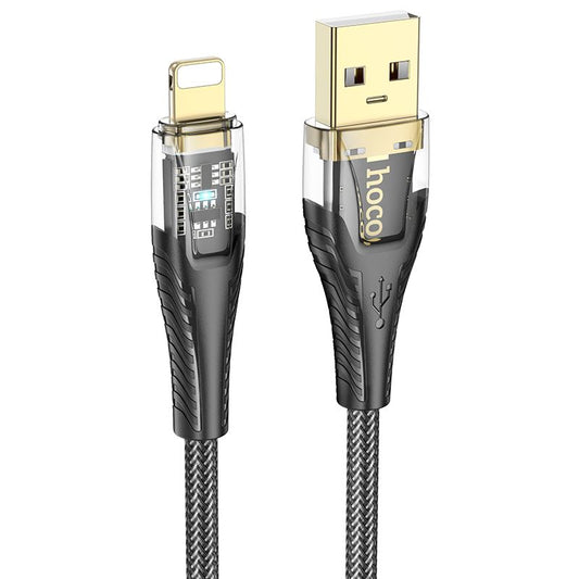 Data- och laddningskabel USB-A - Lightning HOCO U121, 18W, 1.2m, Svart