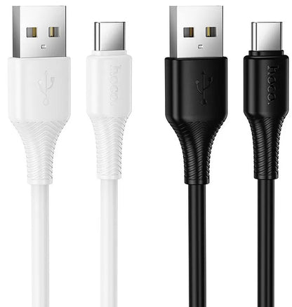 Data- och laddningskabel USB-A till USB-C HOCO X120, 60W, 1m, Vit