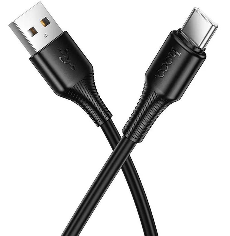 USB-A till USB-C data- och laddningskabel HOCO X120, 60W, 1m, Svart