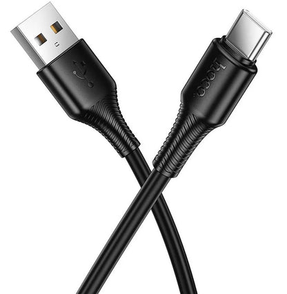 USB-A till USB-C data- och laddningskabel HOCO X120, 60W, 1m, Svart