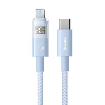 USB-C - Lightning Data- och Laddningskabel Baseus Display 2, 20W, 1m, Blå P10382703311-00