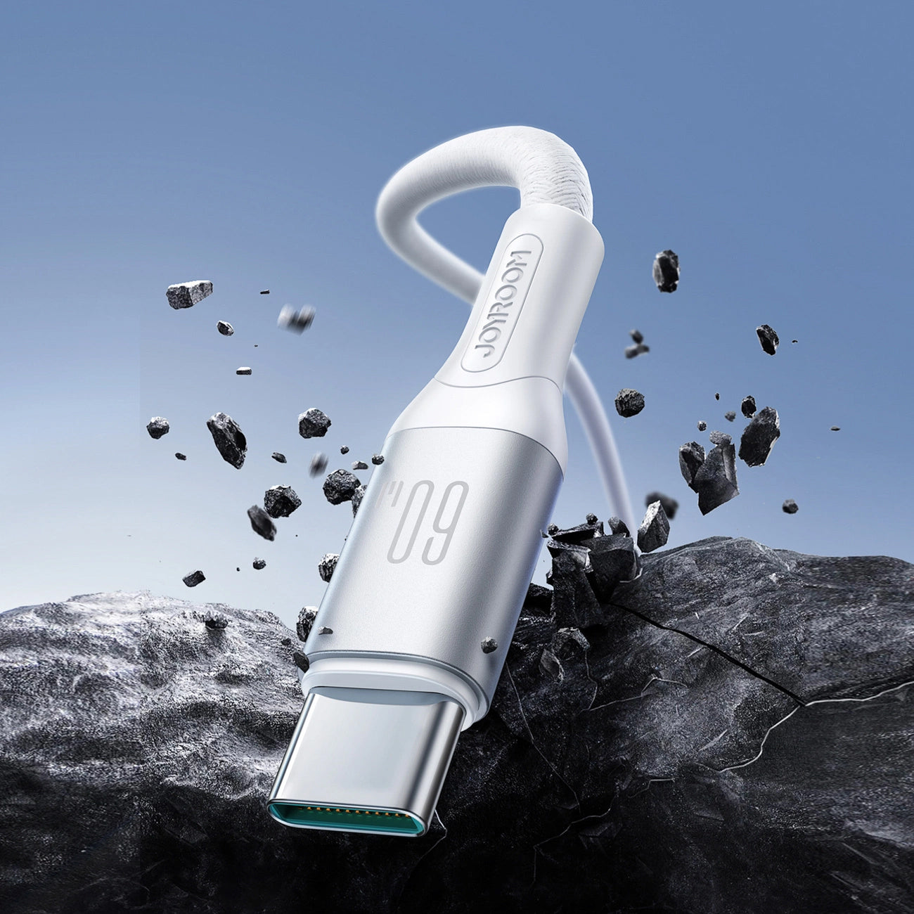 USB-C till USB-C data- och laddningskabel Joyroom S-A28 Flash, 60W, 2m, Vit