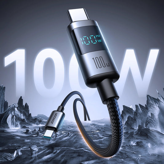 USB-C Data and Charging Cable - USB-C Joyroom S-A16 Pro Prism Display, 100W, 1.2m, Black