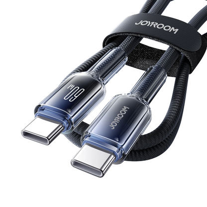 USB-C Data and Charging Cable - USB-C Joyroom S-A42, 60W, 1.2m, Black