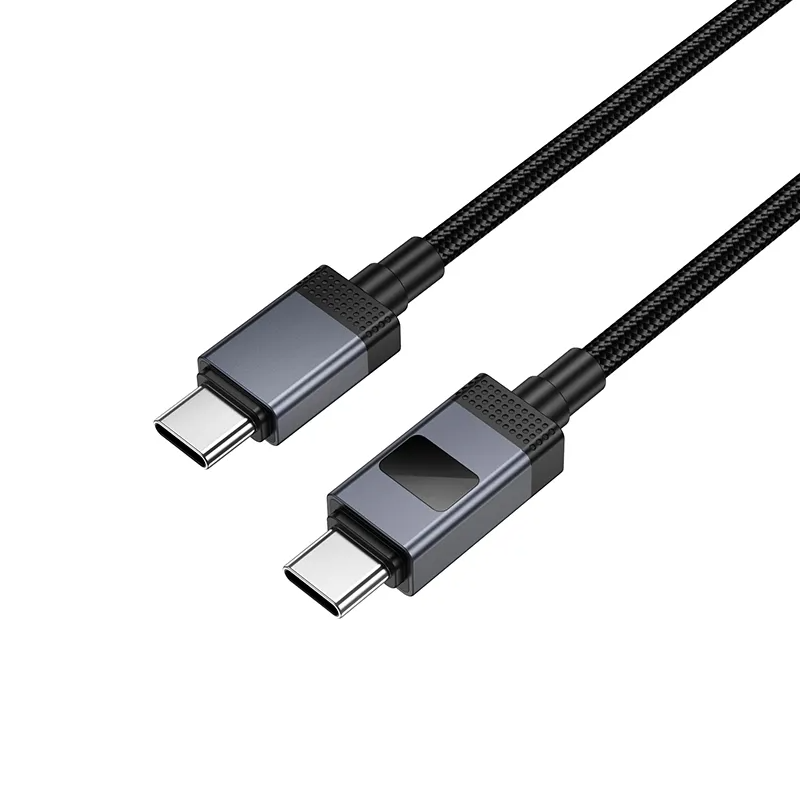 USB-C till USB-C data- och laddningskabel HOCO X118 Display, 60W, 1m, Svart