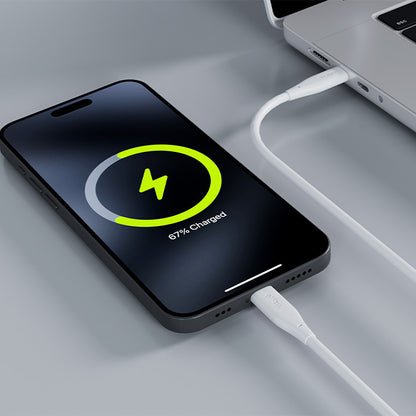 USB-C till USB-C data- och laddningskabel Allity. AUC-02, 100W, 2m, Vit