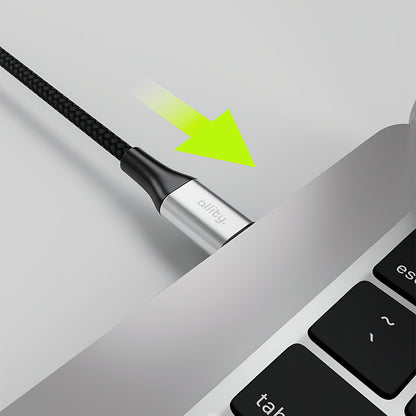 USB-C till USB-C data- och laddningskabel Allity. AUC-01, 100W, 2m, Svart
