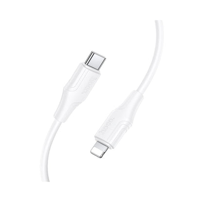 Data- och laddningskabel USB-C - Lightning HOCO X124, 27W, 1m, Vit