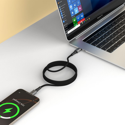 USB-C till USB-C data- och laddningskabel Tech-Protect Ultraboost DNA MagTwist, 100W, 1m, Grå