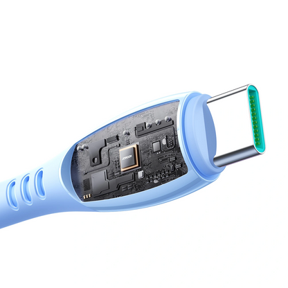 USB-C till USB-C data- och laddningskabel Joyroom S-A59 Vibrant, 60W, 1.2m, Blå