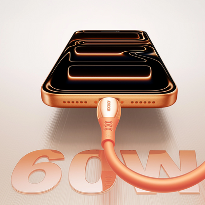 USB-C till USB-C data- och laddningskabel Joyroom S-A59 Vibrant, 60W, 1.2m, Orange