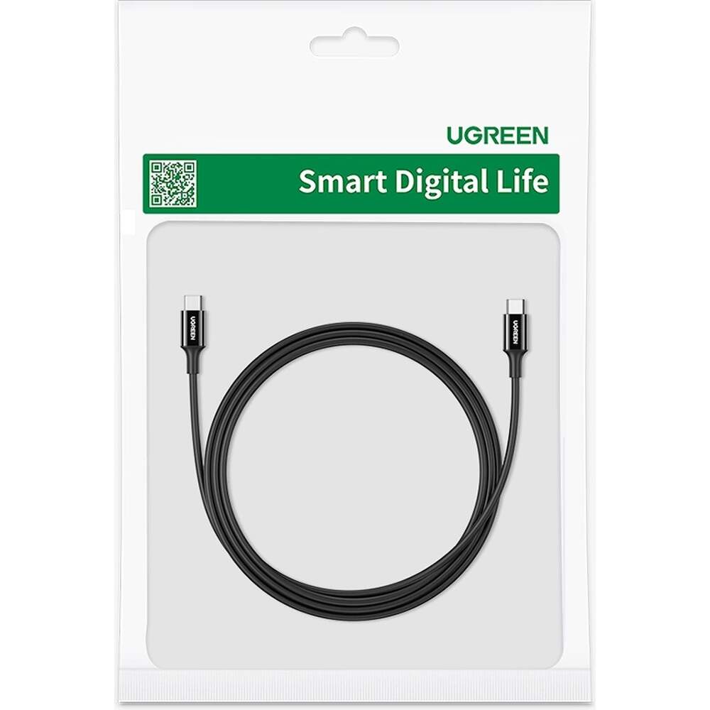 USB-C till USB-C data- och laddningskabel UGREEN US300, 100W, 2m, Svart