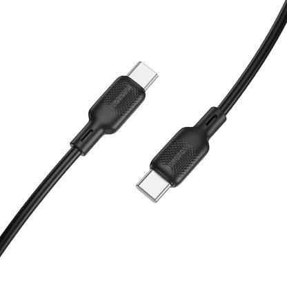 USB-C till USB-C data- och laddningskabel Borofone BX113 Lenny, 60W, 1m, svart