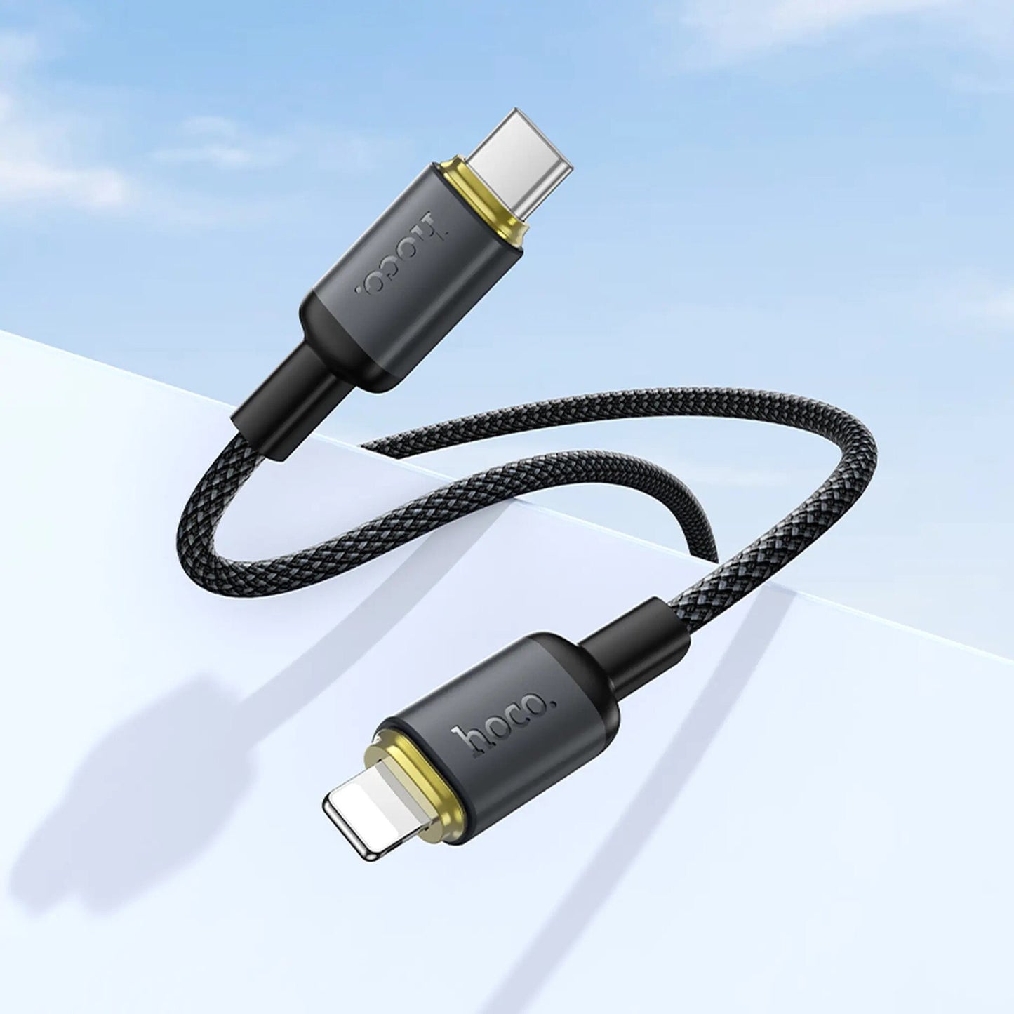 USB-A till Lightning data- och laddningskabel HOCO X128 Benefit, 12W, 1m, svart