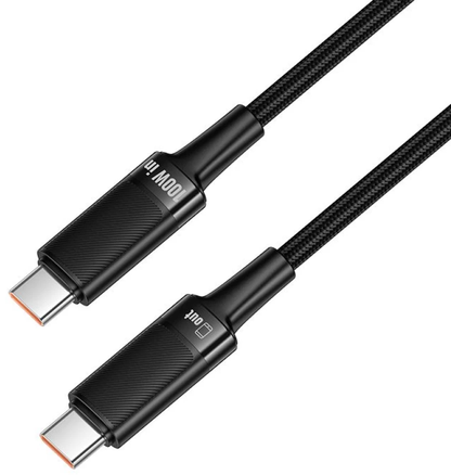 USB-C Data- och laddningskabel - USB-C HOCO U153 Extreme, 100W, 1,2m, Svart
