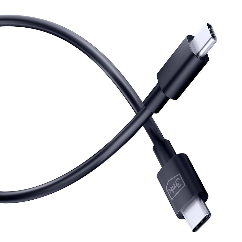 USB-C Data- och Laddningskabel - USB-C 3MK Hyper, 100W, 1.2m, Svart
