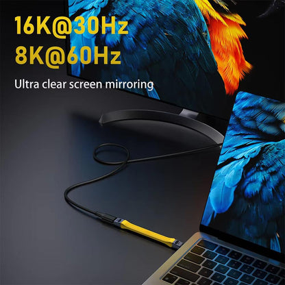 USB-C Data- och Laddningskabel - USB-C OEM 8K Video, 240W, 0.13m, Svart